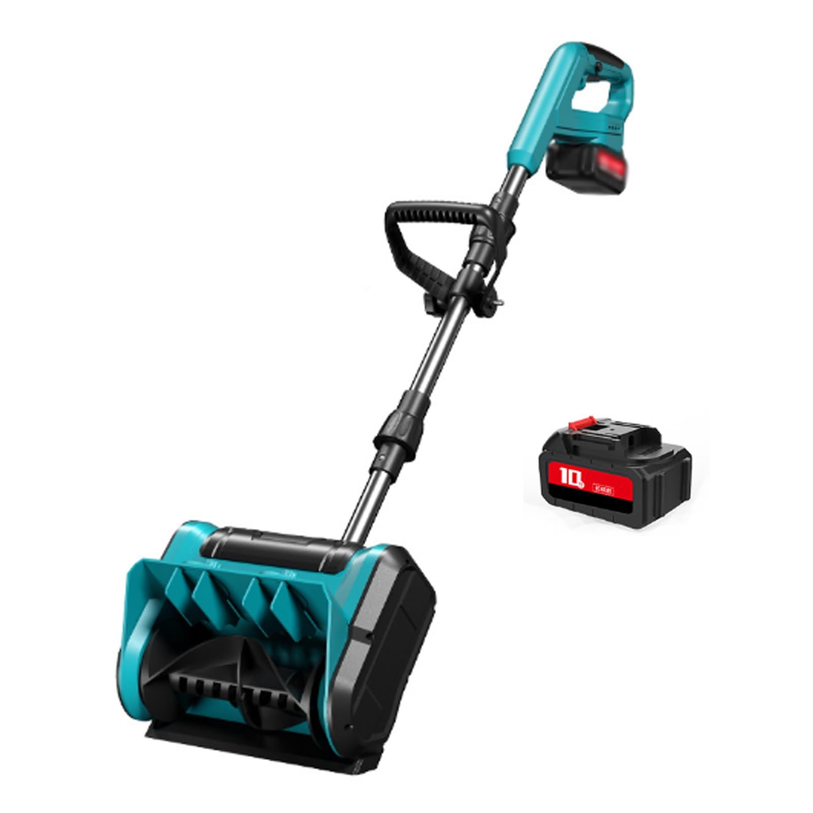 Pala da neve elettrica senza fili, 1200 W, larghezza 30 cm, asta telescopica regolabile, ricaricabile, per vialetti, marciapiedi, varie superfici (1 batteria)