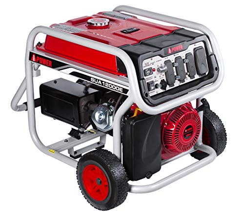 A-Ipower Sua12000Ec 12000-Watt Gas Powered Generator W/Electric Start (Carb/Epa), 12000 Watt, Wheel Kit Included #TOP4