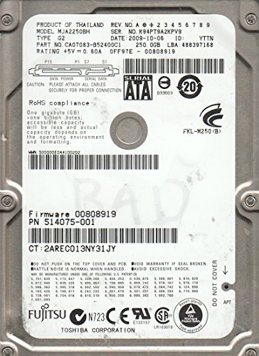 Preisvergleich Produktbild MJA2250BH G2, PN CA07083-B52400C1, Fujitsu 250GB SATA 2.5 Festplatte