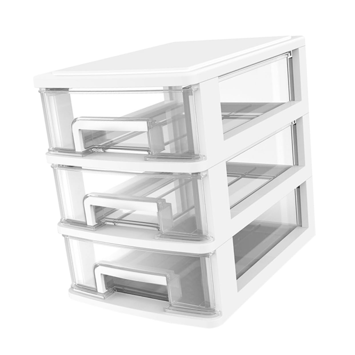 Operitacx Boîtes De Rangement En Plastique Avec Tiroirs Support Pour Articles Divers Armoire De Rangement Blanche Bureau Salle Détude Salon