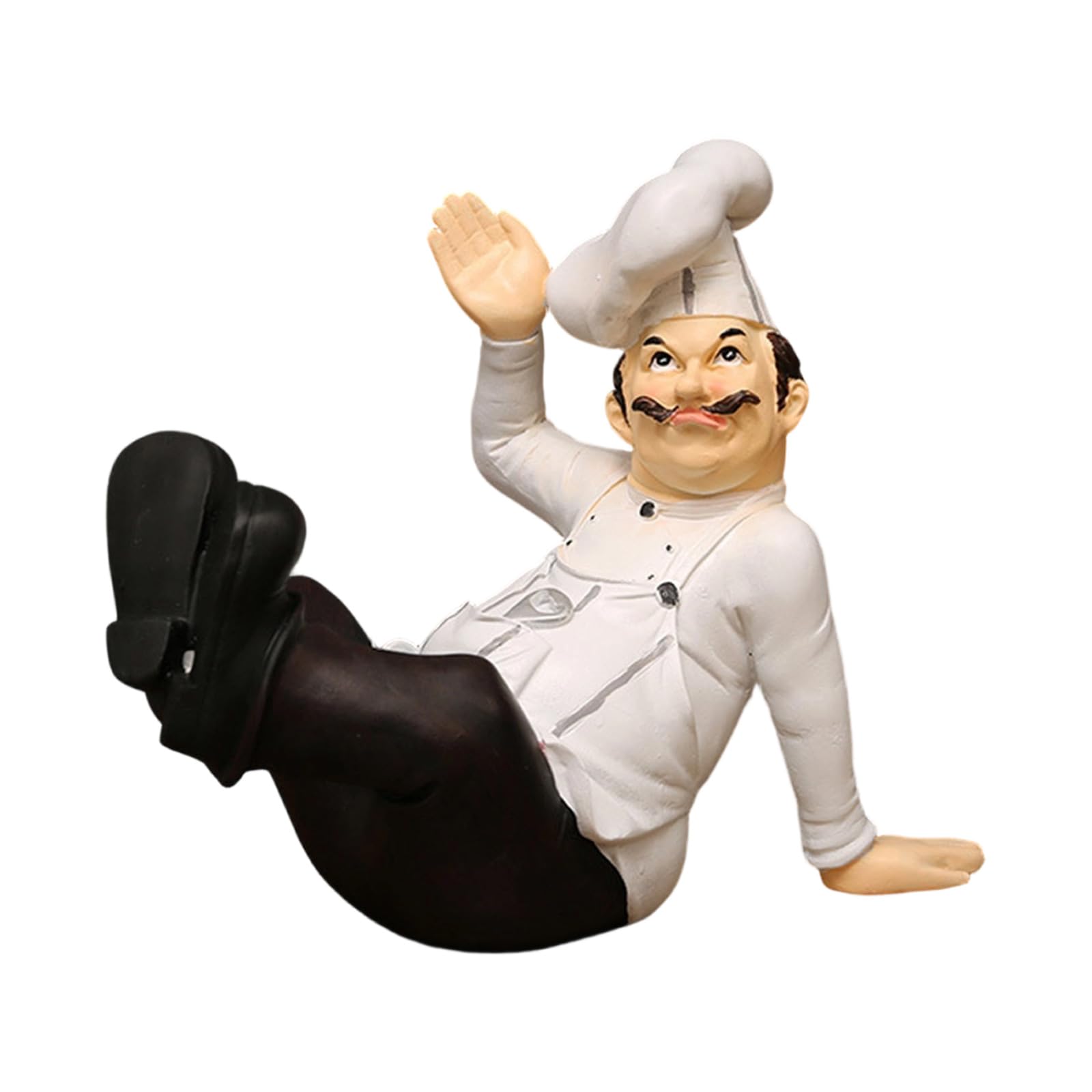 hogtnd Funny Chefs Resin Figurine Chef and Craft Statue for Countertops, Cabinets, Cupboard Decor, Collectible Ornament, Gift, Resin Figurine