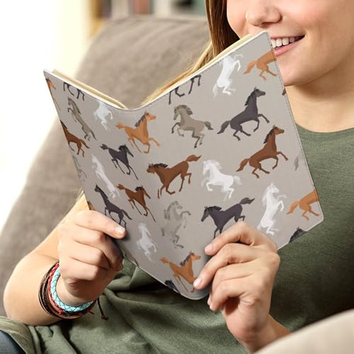 Protège-carnet cuir A5 motif cheval résistant et réutilisable