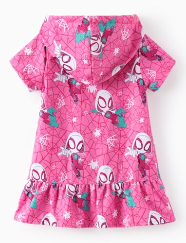Image of Disney Princess Frozen Stitch Marvel Minnie Girl Swim Cover Up Terry Cloth Swimsuit Coverup Zip-up Bathing Suit Wrap Hooded