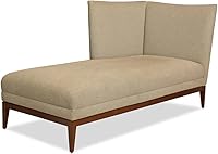 Vista 1 de Modern Upholstered Lakeside Chaise Lounge with Maple Wood Legs in Warm Finish