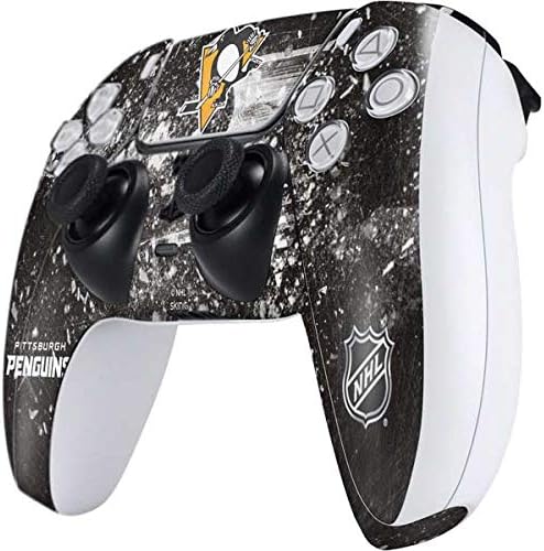 Skinit Decal Gaming Skin Compatible with PS5 Controller - Officially Licensed NHL Pittsburgh Penguins Frozen Design