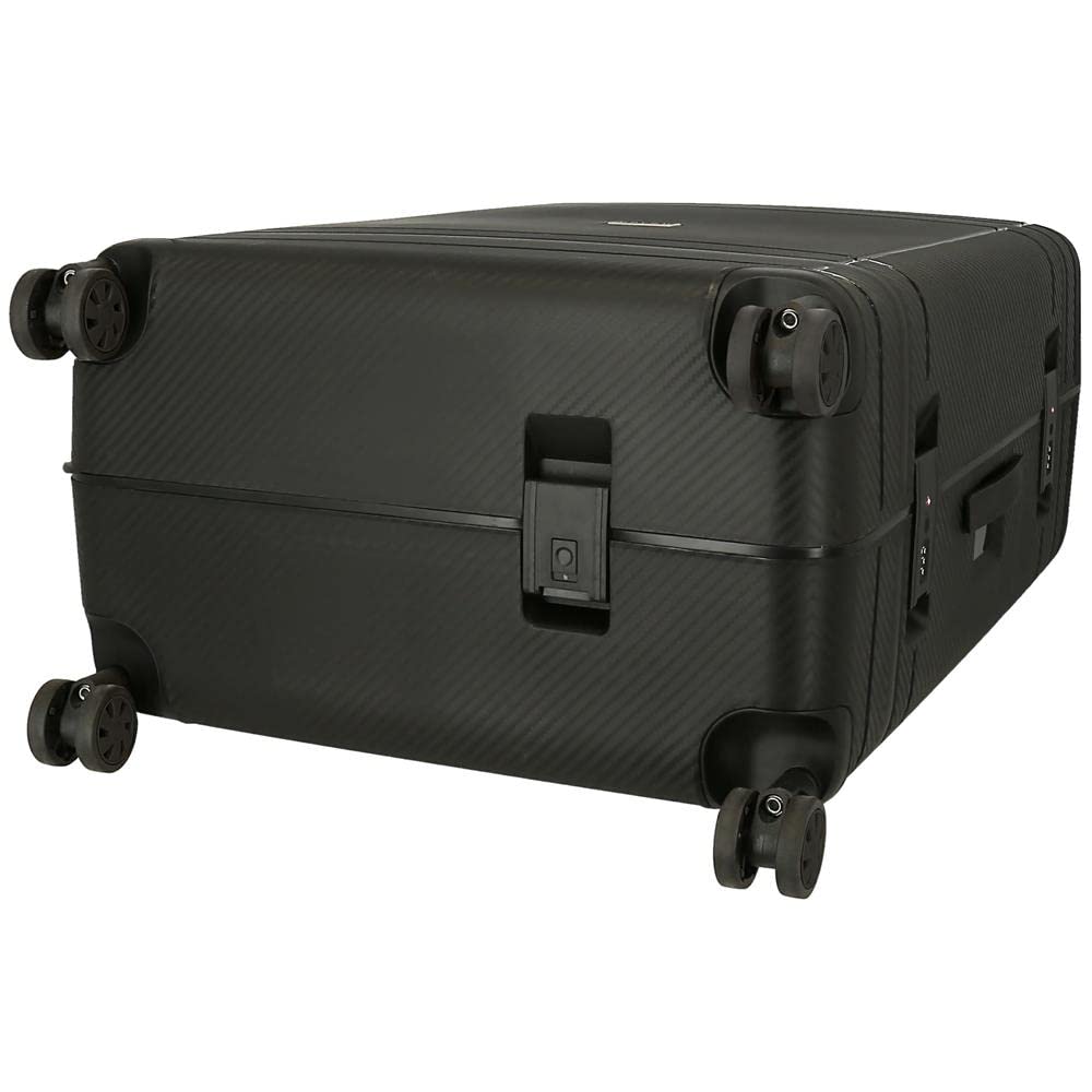 Movom Dimension Juego de Maletas Negro 55/66/75 cms Rígida Polipropileno Cierre TSA 216L 11,3 kgs 4 Ruedas Dobles Equipaje de Mano