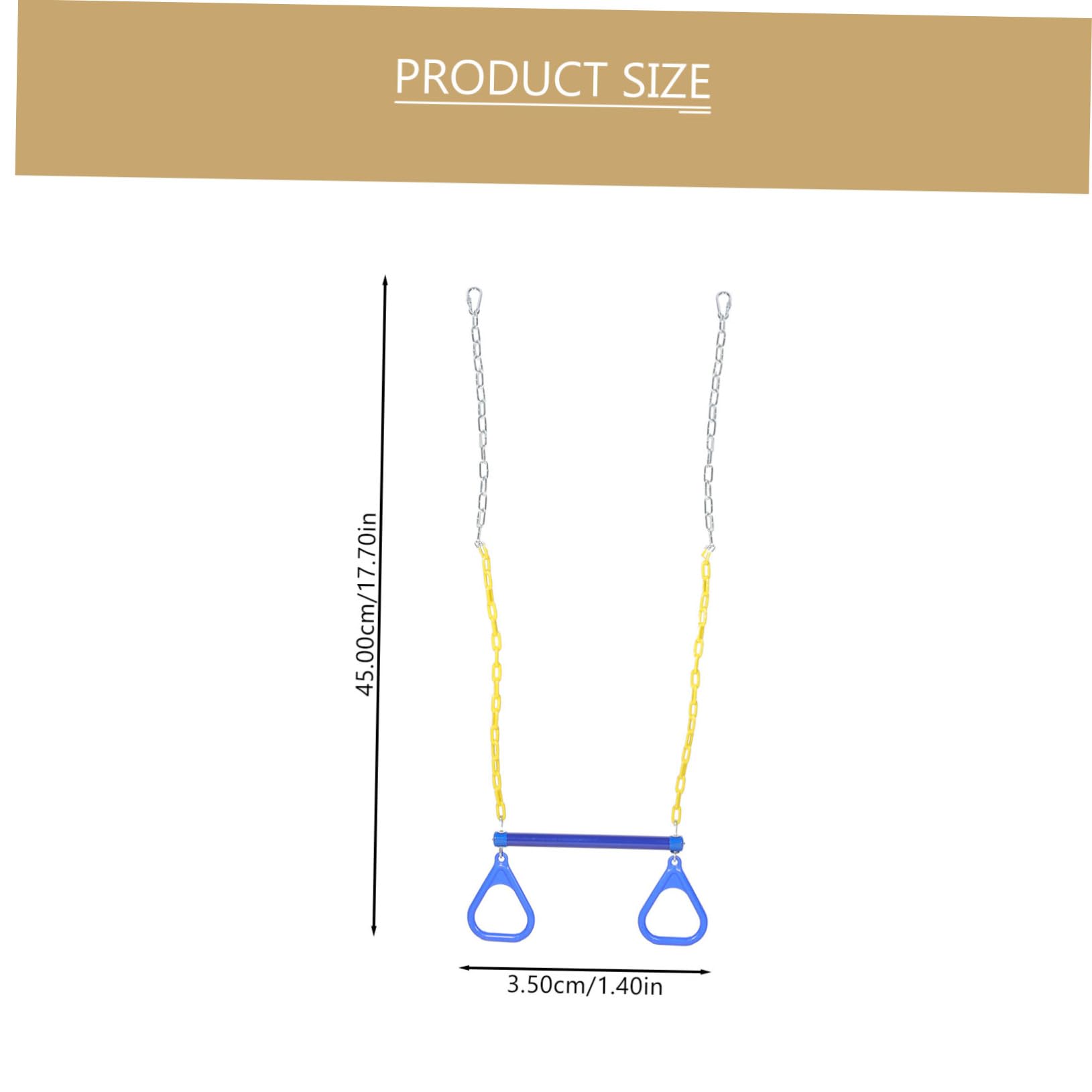 Gogogmee 1PC Creative Fitness Gymnastic Rings Orange Multi Purpose Exercise Swing for Full Body Workouts for Indoor Play and Physical Therapy Activities