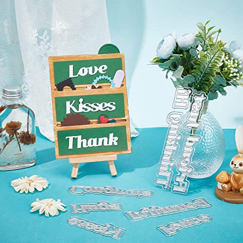 ORIGACH 27 Pieces Large Holiday Words Metal Die Cuts Shadow Words Cutting Dies Stencil Template for Anniversary Birthday Party DIY Craft Scrapbooking Card Making - Thumbnail 6