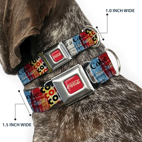 Collier chien Coca-Cola multicolore haut de gamme avec boucle robuste en métal - 3
