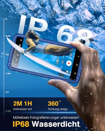 Lanhiem für Samsung Galaxy S26 Ultra Hülle, IP68 Wasserdicht Kompatibel mit Magsafe Handyhülle Samsung S26 Ultra 5G 360 Grad Stoßfest Staubdicht Sturzfest Outdoor mit Displayschutz, Blau