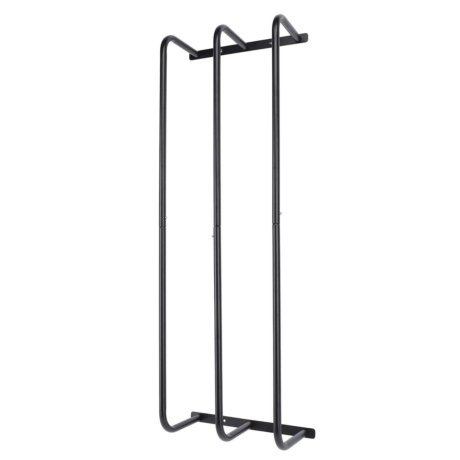 Porte-serviettes de bain mural en fer noir et support de rangement vertical
