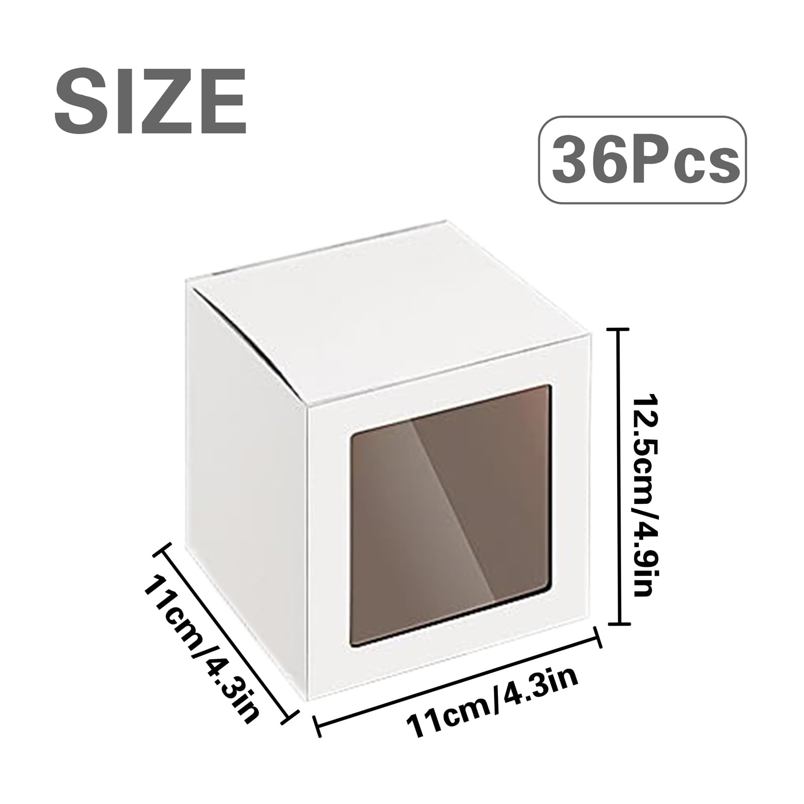 36 piezas Cajas de Regalo para Tazas de Sublimación Transparentes para 325 ml, 340 ml, 425 ml Tazas de café de sublimación (Blanco)