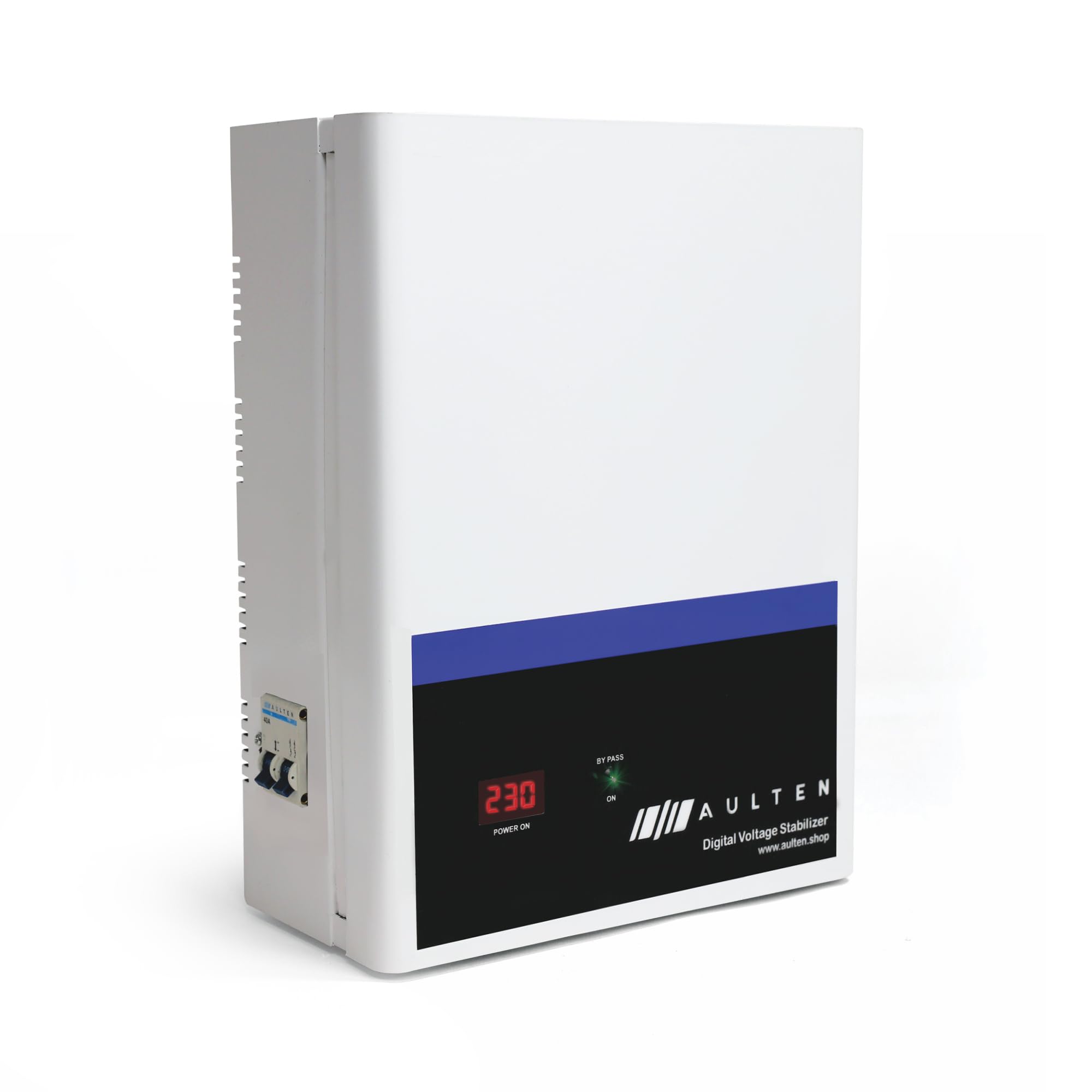 AULTEN Mainline Voltage Stabilizer for Home 3 KVA Heavy Duty 2400W 90V-300V AD012 (White) | 2 Year Warranty