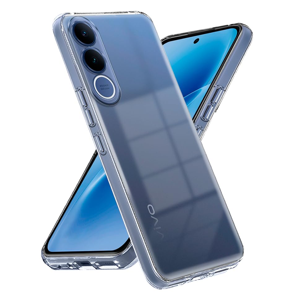 Image of Fashionury Crystal Clear Case for Vivo V70 FE 5G | Yellowing Resistance | Raised Camera Lips | Transparent TPU Silicone | Slim Transparent Cover