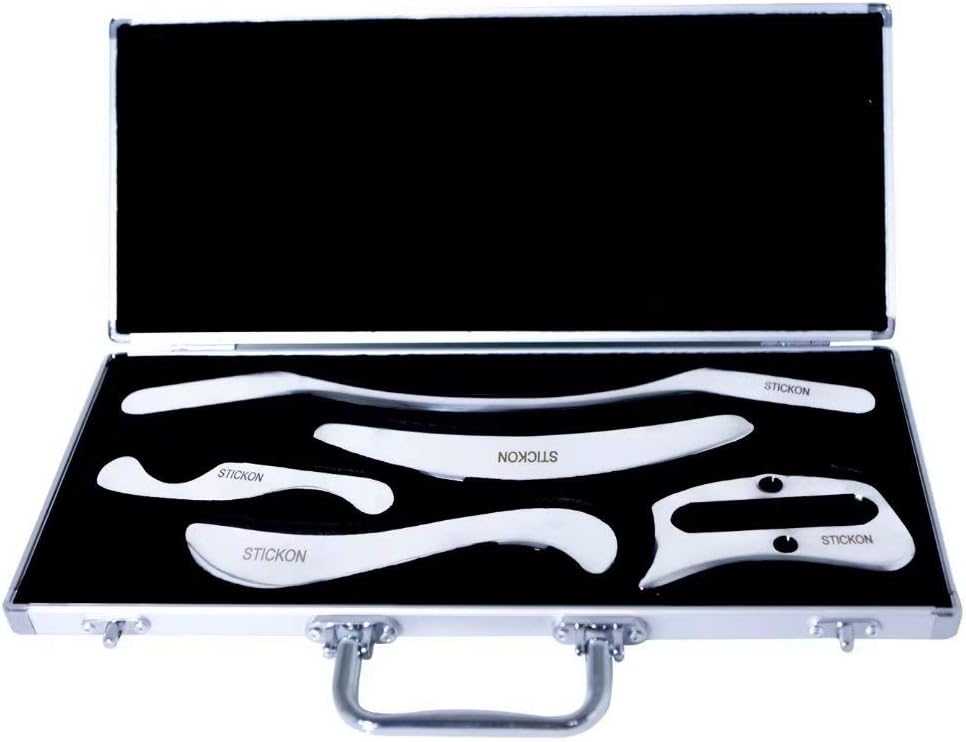 - STICKON Stainless Steel Gua Sha Scraping Massage Tool Set IASTM Tools Great Soft Tissue Mobilization Tool (P Shape)