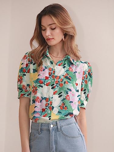 Image of Womens and Girls Polyester Regular Fit Shirt || Short Sleeve Shirts Stylish Western Tops|