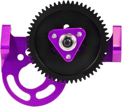1/10 Transmission 30% OD Transfer Case Forward Motor Mount with Delrin Spur Gear for 1/10 RC Crawler Axial SCX10 II Element Enduro DIY LCG Chassis SCX10 Upgrades (Purple)