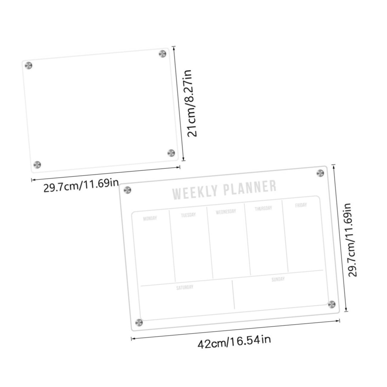 STOBOK Kühlschrank-whiteboard Abwischbarer Monatsplaner Praktische Erinnerungstafel Magnetische Notiztafel für Küche Wiederverwendbarer Kalender für Kühlschrank