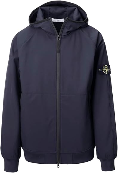 ストーンアイランド ライトソフトシェル フーデッド ジャケット M ネイビー