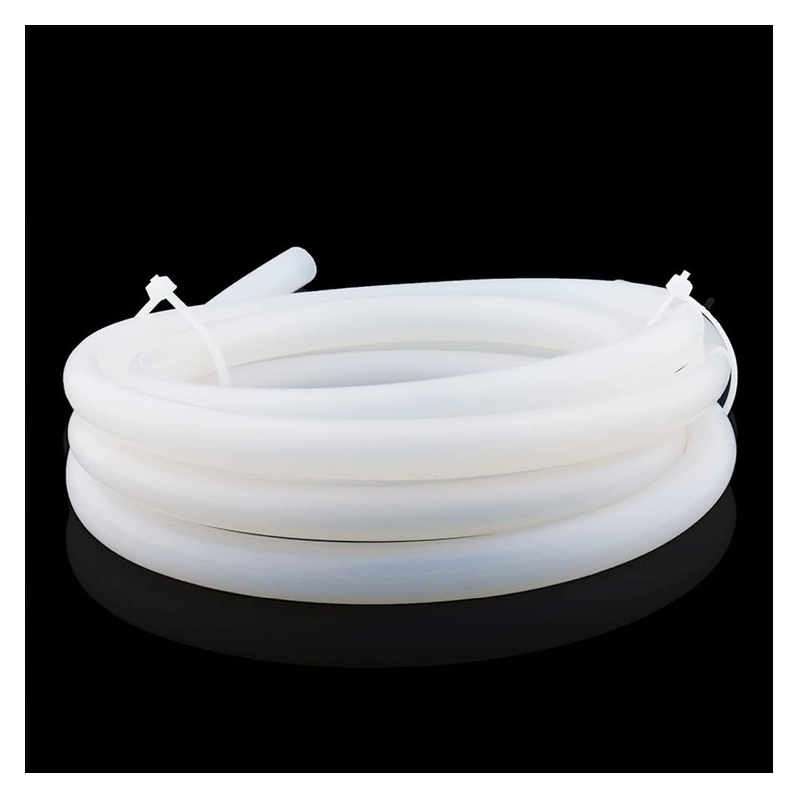 High Temp Resistant Flexible Silicone Tube， Silicone Rubber Tube 1M White 2-7x4-9mm(6x8mm)