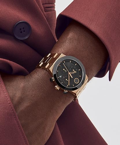 Movado Bold Fusion Men's Watch - Swiss Quartz Chronograph Movement, Stainless Steel Link Bracelet - 5 ATM Water Resistance - Luxury Fashion Timepiece for Him - 44mm4