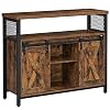 VASAGLE Sideboard, keukenkastje, opbergkastje, met 2 schuifdeuren, verstelbare plank, industrieel, voor woonkamer…