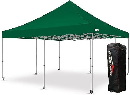 Miniatura 34 de Extreme Canopy Tienda de campaña desplegable instantánea de aluminio resistente comercial (negro, 13 pies x 26 pies) Negro -,Rojo