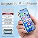 Mini Phone World's Smallest Mini Smartphone with 3.88'' HD Screen Android Unlocked Face ID 2G+16G Quad Core Dual Sim Mobile Phones for Student Best Gift for Kids (Blue)