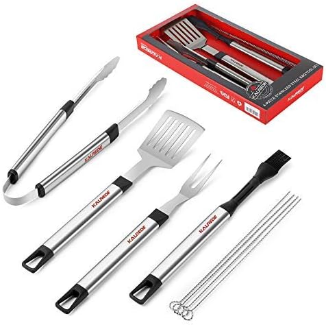 KALREDE Christmas Gifts Idea- BBQ Tool Kit for Camping Grill - Heavy Duty BBQ Grill Tool BBQ Tool Set of 8- Stainless Steel Grill Tools Set for Men or Outdoor Grill Indoor Grill Gas Grill