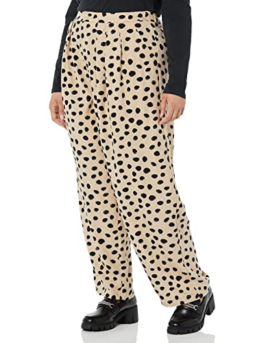 TEREA Hose für Damen, Lexie Plissierte Vorderseite, Hummus Gepunktet,...