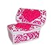 Hot Pink damask with hot pink chiffon heart 3 piece set baby basket