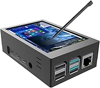 Vista 1 de for Raspberry Pi 4 TFT 3.5 inch Touch Screen with Case, Mini Cooling Fan and Heatsink, 480x320 Resolution 60fps Monitor LCD Display