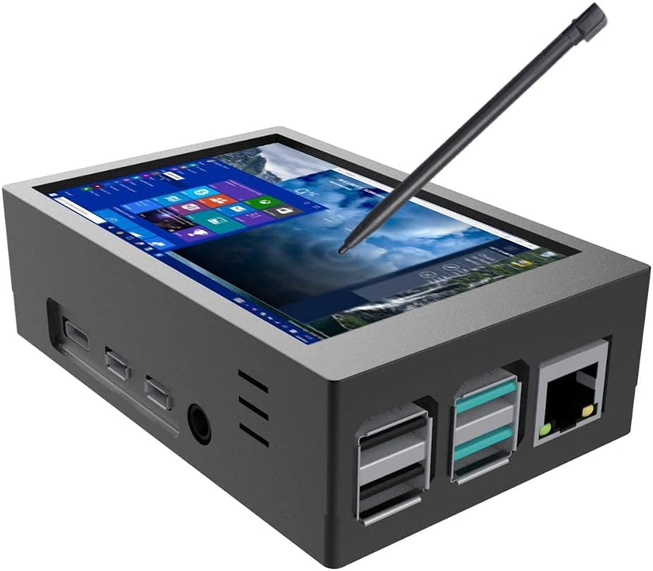 Raspberry Pi 4 TFT 3.5" Touch Screen Case Mini Cooling Fan Heatsink 480x320 Resolution 60fps Monitor LCD Display