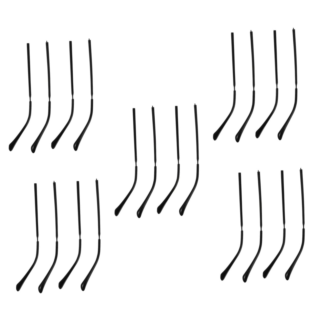 Beavorty 10 Paar Brillenbeine Brillengestell-Bügel-Ersatz metallische Sonnenbrille Ersatzbügel für Sonnenbrillen schnapsgläser Brillenarmbeine aus Metall Ersatzbrille Bügel Platte Black