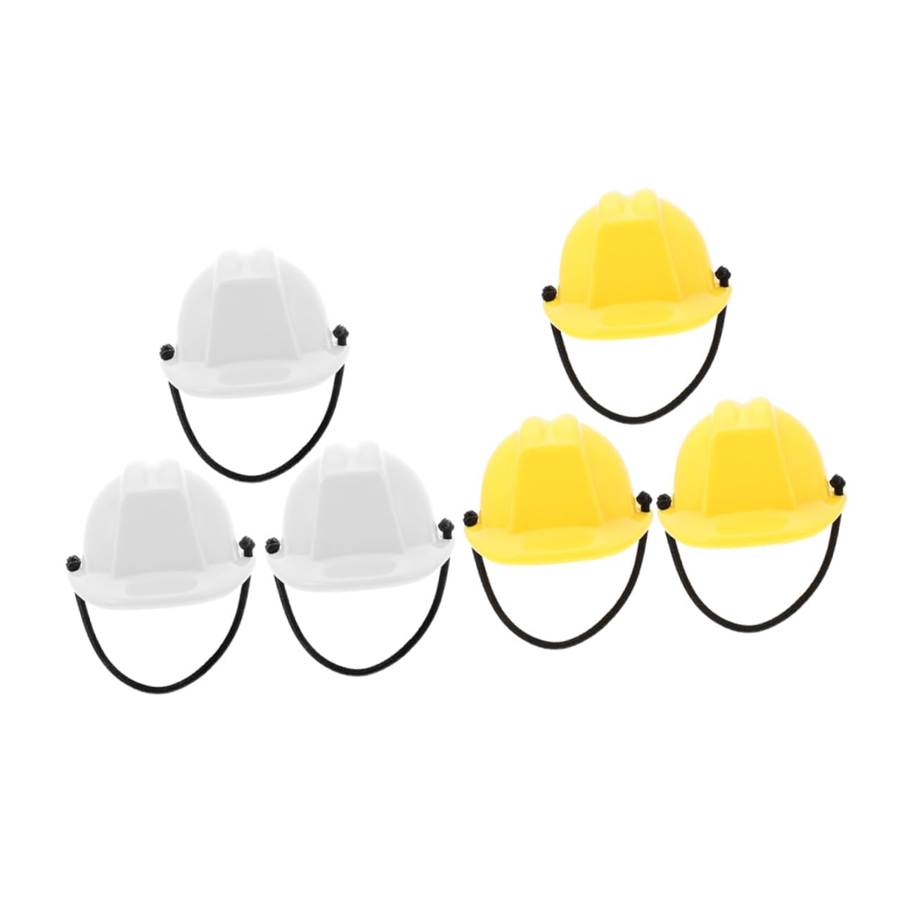 Mini Casco de Seguridad para Muñecas 6 Piezas Pequeño Plástico Color Claro y Amarillo Tamaño Miniatura Decoración Hogar y Accesorios Juguetes Construcción Niñas