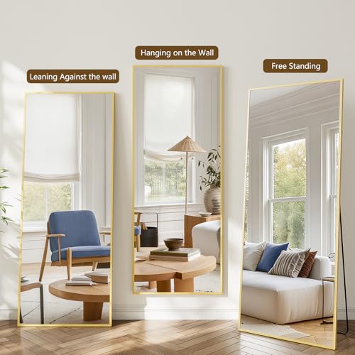 Image of Koonmi 71 inchx28 inch Floor Mirror Full Length, Large Gold Mirror