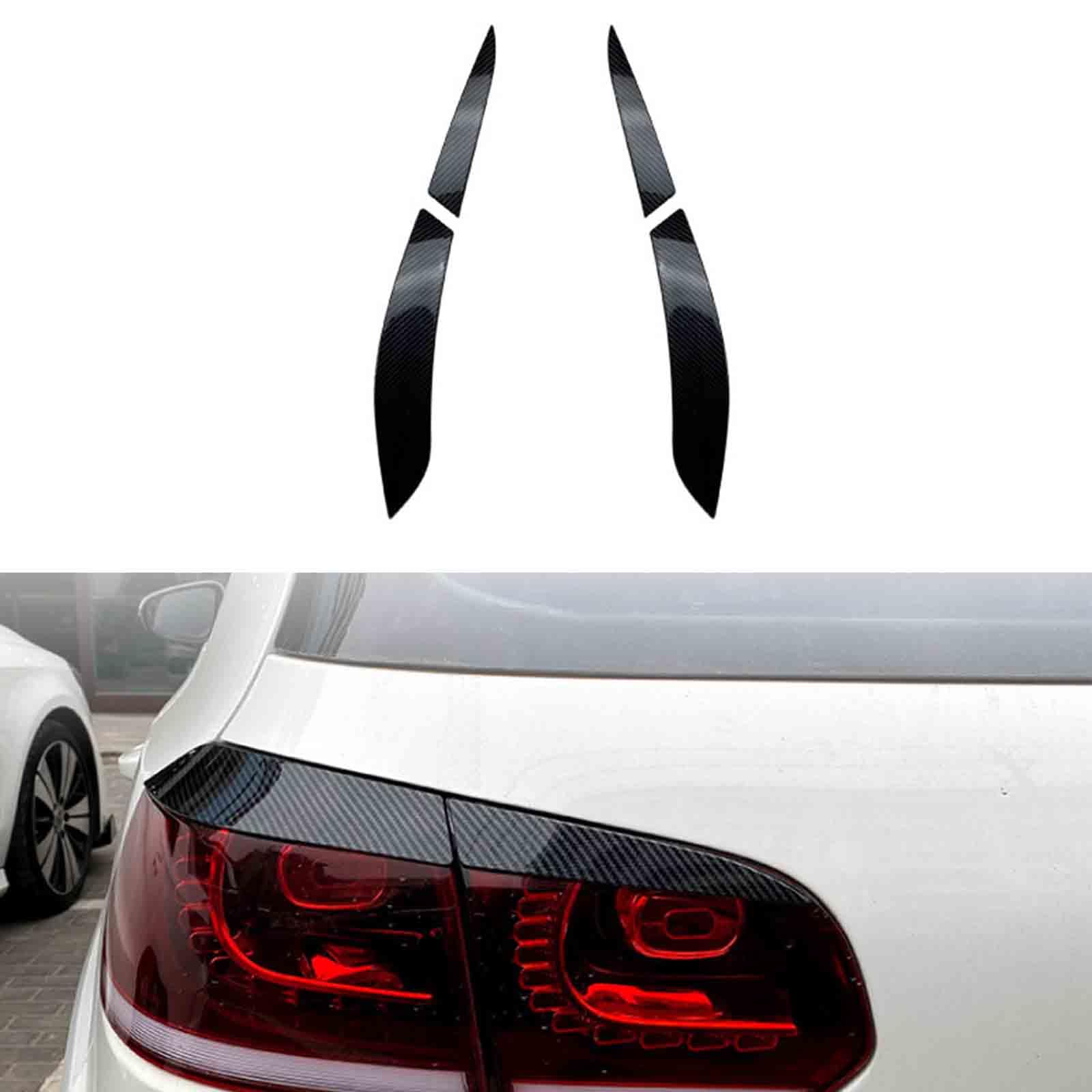 YPFYBHD Compatible with VW Golf 6 Golf6 MK6 GTI R 2009-2012, 1 Pair Car Headlight Eyebrow Eyelid Lamp Car Evil Eye Car Sticker Exterior Accessories Modification, Carbon Fiber Look