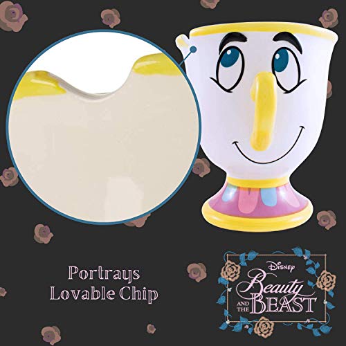 Silver Buffalo Disney's Beauty And The Beast Chip Tea Cup 3D Sculpted Ceramic Coffee Mug, 20 Ounces #TOP1