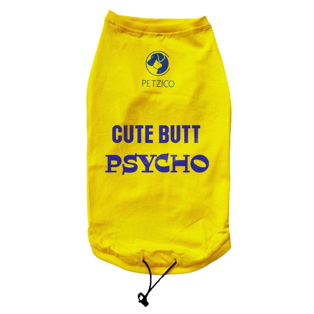 Personality Defining Dog T Shirts by PetZico Summer Dog Clothes Dogs Cotton T-Shirt for Medium Dogs (Beagles Indie Breed) Unisex (Male and Female pet Dogs) - Yellow (B08YNLW6M5) Amazon Price History, Amazon Price Tracker