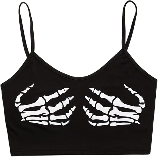Women's Casual Letter Embroidery Crop Cami Top Sleeveless Top