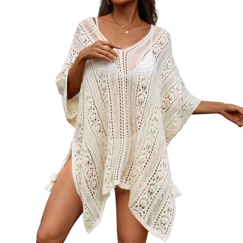 Pleneal Women's Summer Swimsuit Coverup for Beach Bikini, Bathing Suit Cover ups for Swimwear Women, Crochet Dress Cover up