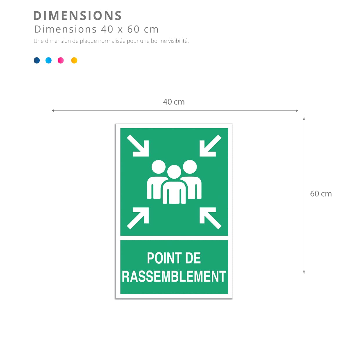 GRAVURE CONCEPT Panneau Point de Rassemblement - Norme ISO 7010