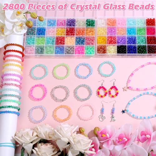 Shynek SK-GB-6-56 2800 6Mm Glass Beads For Bracelets, 56 Colors Crystal Beads thumb #1