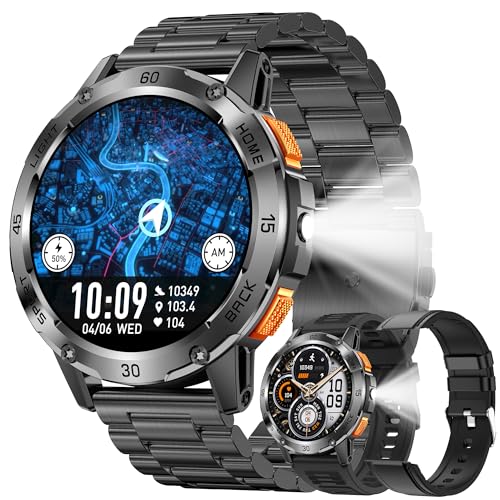Montre connectée homme Android compatible Samsung Xiaomi avec podomètre noir