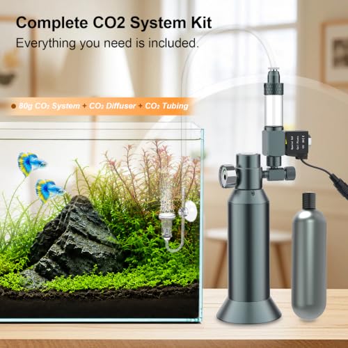Image of FZONE Desktop Aquarium Complete CO2 kit with Solenoid, 80g CO2 Cartridge