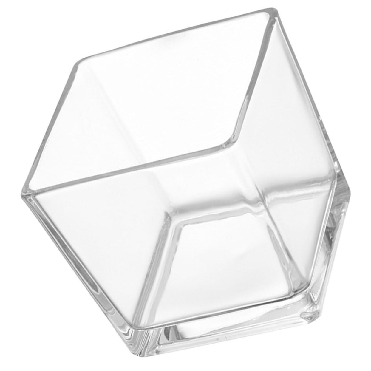 VICASKY Jarrón de cristal cuadrado grande para hidroponía Jarrón de flores transparente Diseño para decoración de mesa y uso versátil en interiores y exteriores