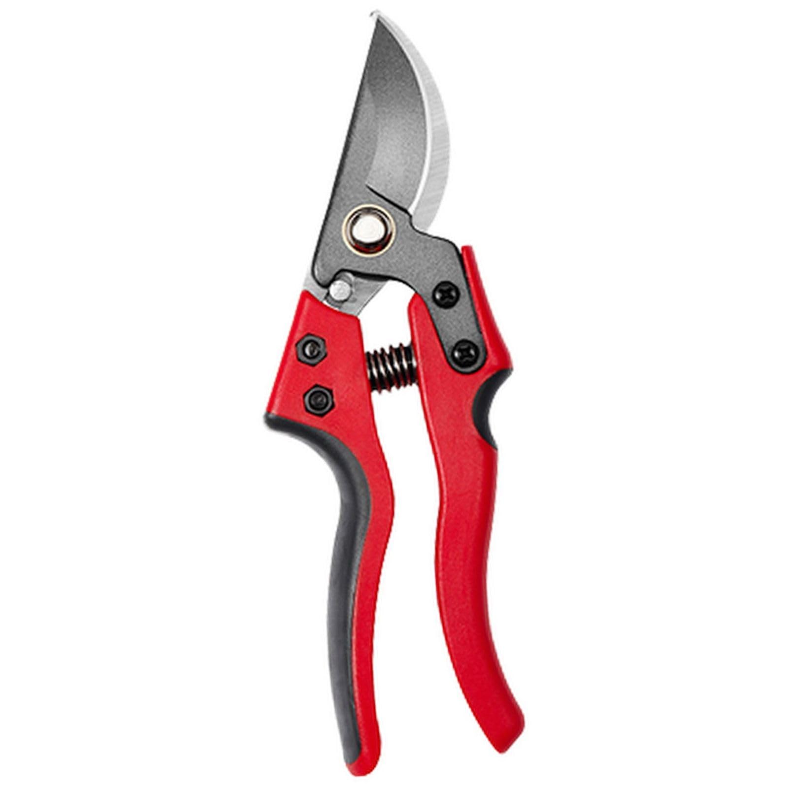 Pruning Shears Heavy Duty 65Mn Steel Sharp Garden Clippers for Home Garden and Balcony Plants (Red, 8.27 × 2.76 in)