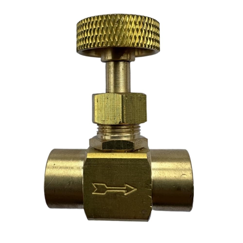 2000 PSI wysokociśnieniowe 1/4 "NPT żeński męski mosiężny zawór igły regulator przepływu wody olej napędowy propan paliwa (żeński do kobiety)