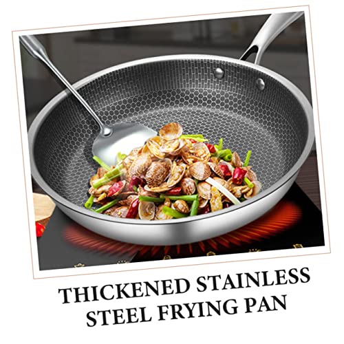 Wok de acero inoxidable con superficie honeycomb antiadherente miniatura 7