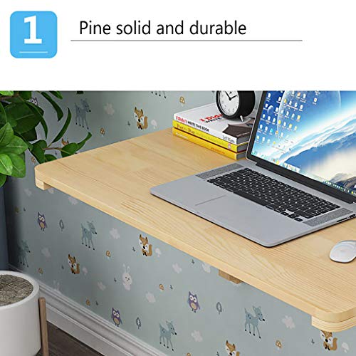 Table murale pliante à abattants en bois blanc pour ordinateur